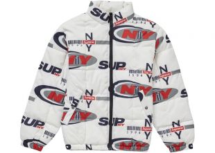 Supreme NY Reversible Puffy Jacket White