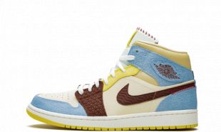 AIR JORDAN 1 MID FEARLESS MAISON CHATEAU Rouge