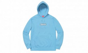 Bandana Box Logo Hooded Sweatshirt Blue supreme on the account