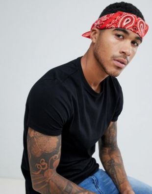 ASOS DESIGN - Bandana en coton biologique imprimé cachemire - Rouge | ASOS