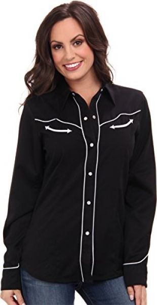 Roper Women's Americana Longhorn Western Shirt - 03-050-0185-0040 Bl