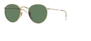 Ray-Ban RB3447 001 Round Sunglasses Arista Gold / Crystal Green Lens 50mm