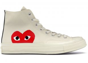 Converse Chuck Taylor All-Star 70s Hi Comme des Garcons PLAY White