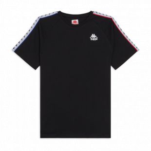 Tee Shirt Tape Logo Noir | Courir