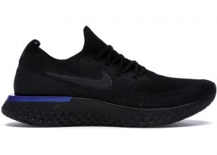 nike epic react flyknit blue running shoes