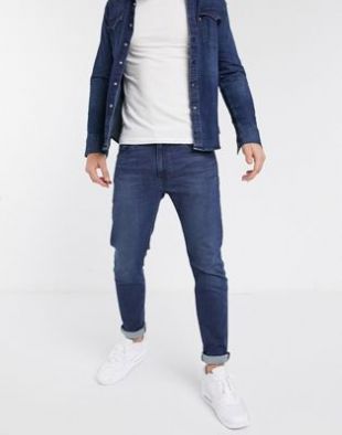 Levi's - 512 - Jean slim ajusté - Délavage foncé stretch sauge Overt Advance | ASOS