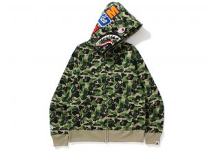 BAPE ABC Shark Full Zip Hoodie Green