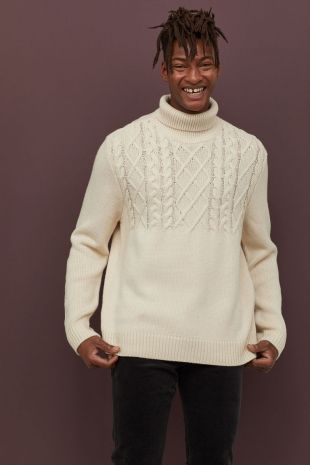 Pull H&M Motif Ajouré Crème - Taille S - Style Décontracté Et Féminin