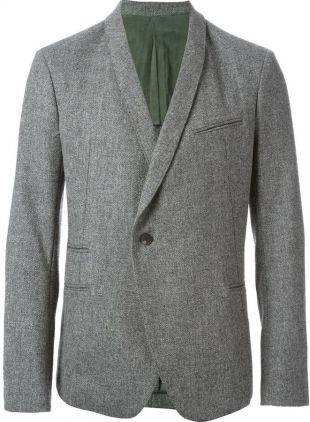 €1.259, Blazer en laine à chevrons gris Haider Ackermann