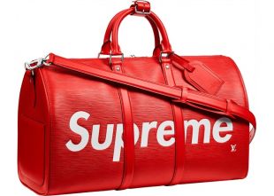 Louis Vuitton x Supreme Keepall Bandouliere Epi 45 Rouge