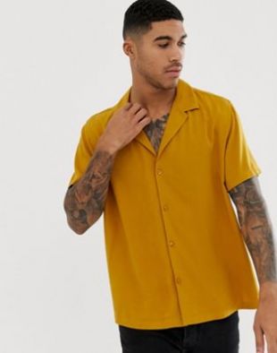 ASOS DESIGN - Chemise décontractée avec col à revers profond | ASOS