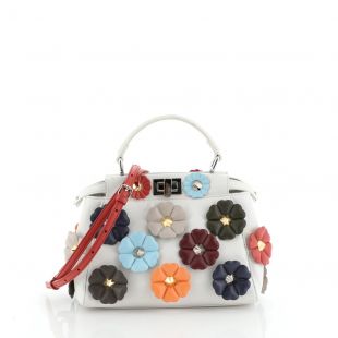 Flowerland Peekaboo Bag Embellished Leather Mini