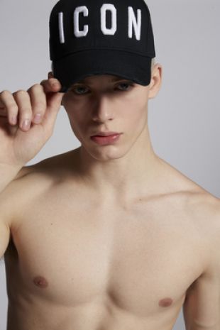 Dsquared2 Embroidered Baseball Cap Noir - Chapeaux pour Homme - Boutique en ligne officielle