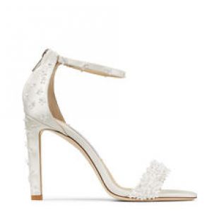 Ivory Satin Heels Sandals