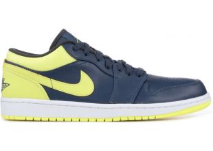 Jordan 1 Low Squadon Blue Electric Yellow