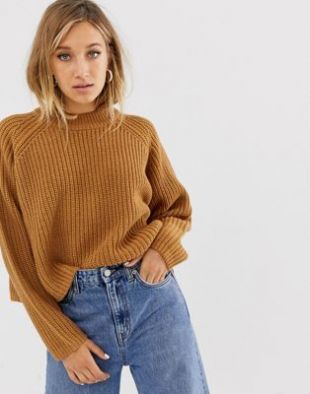 Weekday - Pull côtelé oversize - Marron | ASOS