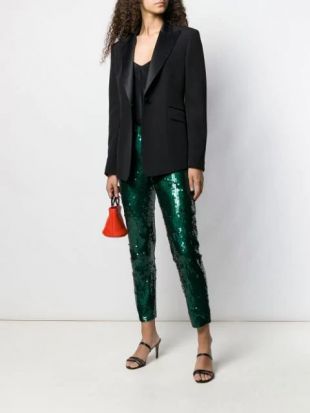 P.A.R.O.S.H. Pantalon Slim à Sequins Brodés - Farfetch