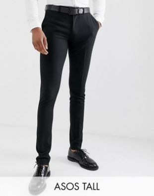 ASOS DESIGN Tall - Pantalon habillé ultra slim - Noir | ASOS