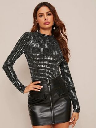 top à sequins
