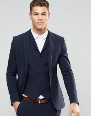ASOS - Veste de costume ultra cintrée - Bleu marine | ASOS