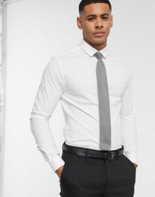 ASOS DESIGN - Chemise ajustée en popeline - Blanc | ASOS