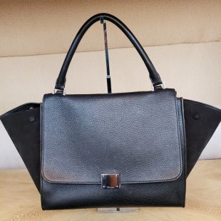 Black Brown Leather Shoulder Bag