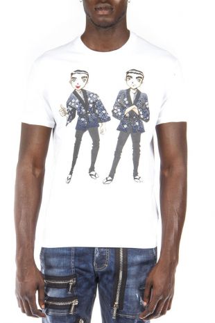 t-shirt imprimé 2 personnages