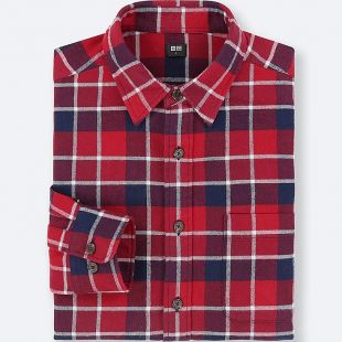 Chemise Uniqlo Flanelle Tartan Vert Noir - Taille M, Femme, Coton Doux (occasion Parfait état)