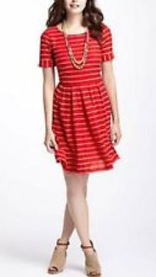 Robe Philosophy Rayures Rouges – Taille 1X – Manches Courtes – Longue – Occasion