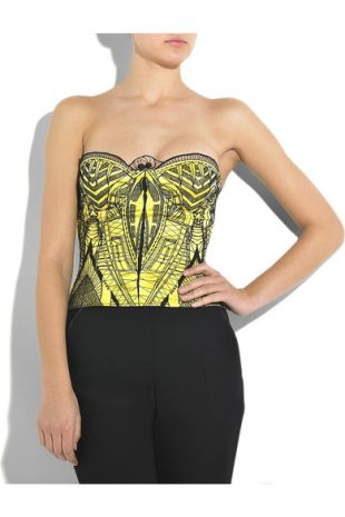 Alexander McQueen   Lace embellished bustier top