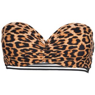 Monpetitbikini   Mon Bandeau Teenie Bikini noir et léopard (Haut)