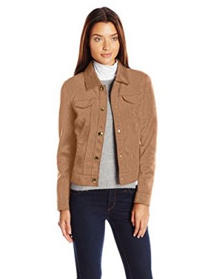 Tribal Women's Faux Suede Jacket