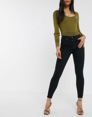 Topshop - Jamie - Jean skinny - Noir | ASOS