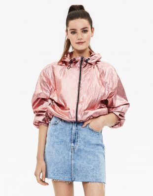 High Rise Acid Wash Denim Skirt