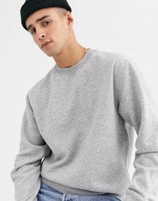 Weekday oversized Albin sweatshirt in grey | ASOS