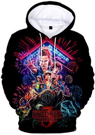 PANOZON Homme Stranger Things Season 3 Sweat à Capuche Jumper Imprimé en 3D Un été Peut Tout Changer (M/TagL,Tout Le monde3664-1)