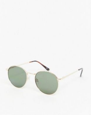ASOS DESIGN 90s metal round sunglasses in gold with g15 lens | ASOS