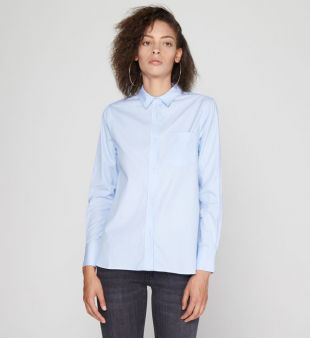 Chemise Capucine droite bleu clair - Galeries ... - Galeries Lafayette