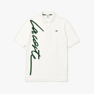 Polo loose fit unisexe Lacoste LIVE en piqué de coton signature