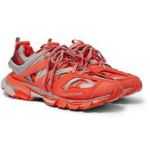 Balenciaga track orange mesh