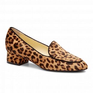 Rosie Loafer in Chocolate Leopard Hair Calf