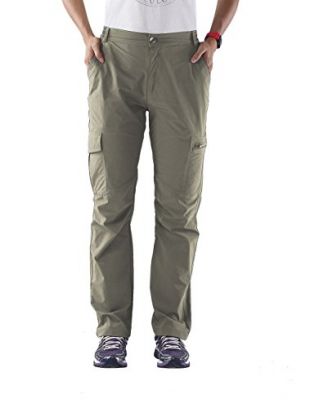 Nonwe Ladies' Outdoor Quick Dry Travelling Cargo Pants Khaki L/29 Inseam