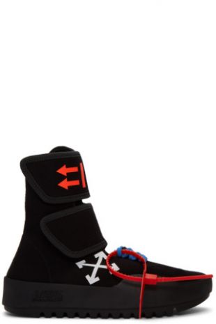 Off-White - Baskets montantes noires Moto Wrap
