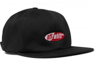 OFF-WHITE Logo Embroidered Baseball Hat Black