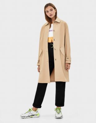 Trench coat with belt