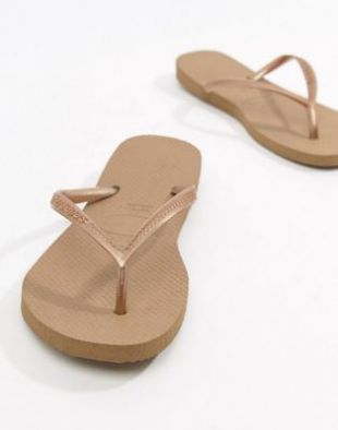 Havaianas - Tongs avec petit logo métallisé | ASOS