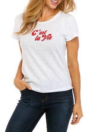 Short Sleeve 'C'est La Vie'  T-Shirt