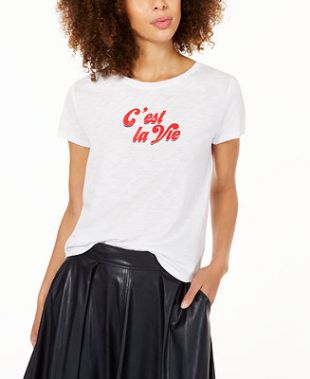 Short Sleeve 'C'est La Vie' T-Shirt