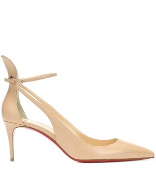 Christian Louboutin Impera Lace-Up 120mm White Patent Pump: Kylie Jenner