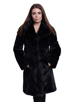 Antonia Black Faux Fur Coat